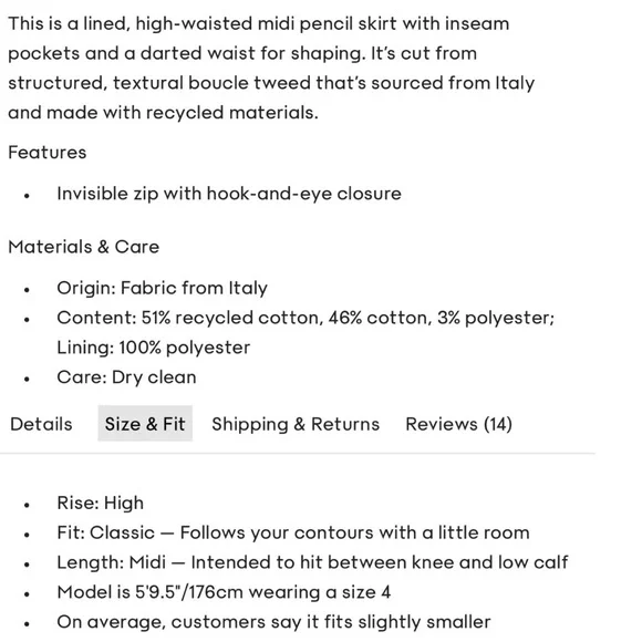 NWT | Aritzia Babaton Kinsley Midi Skirt - Picture 8 of 8